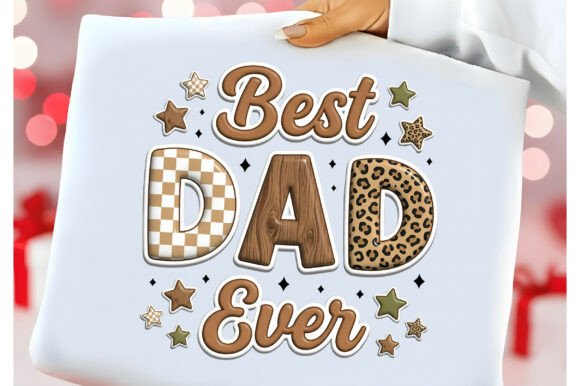 3D Best Dad Ever Father's Day PNG