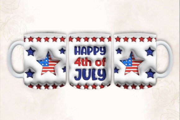 3D Inflated 4th of July Mug Wrap: A Unique Way to Celebrate
