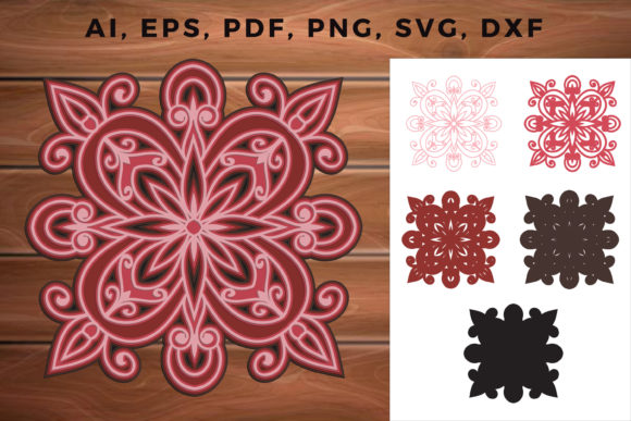 3D MultiLayer Mandala SVG for Creative and Commercial Use