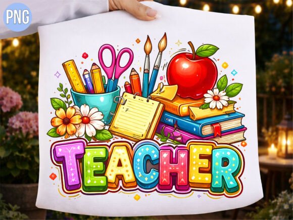 Bright 3D Teacher School Supplies PNG: A Versatile Digital Asset for Creative Projects