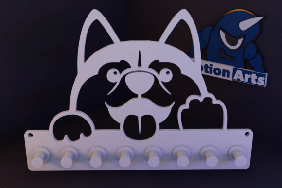 Cute Dog Keyring STL: Fun 3D Print Decor