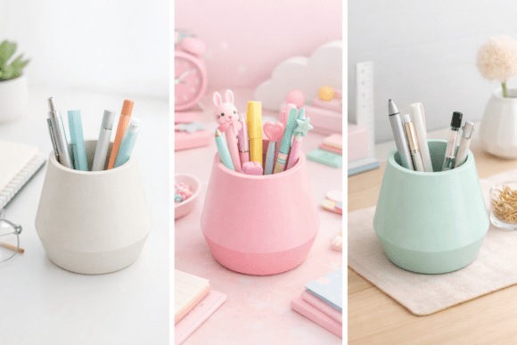 Designing Serenity: The Role of the Cute Pastel Kawaii Pen Holder Organizer in Modern Workspaces