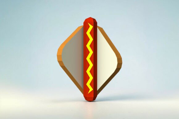 Folded Bread Slice - 3D Papercraft: A Creative and Practical Craft Project