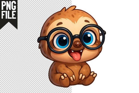 Funny Sarcastic 3D Sloth Face Png Clipar