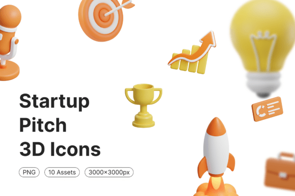 Startup Pitch 3D Icons: A Modern Visual Toolkit for Entrepreneurs